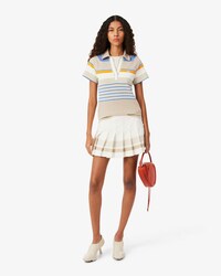 Runway Pure Wool Blend Pleated Mini Skirt