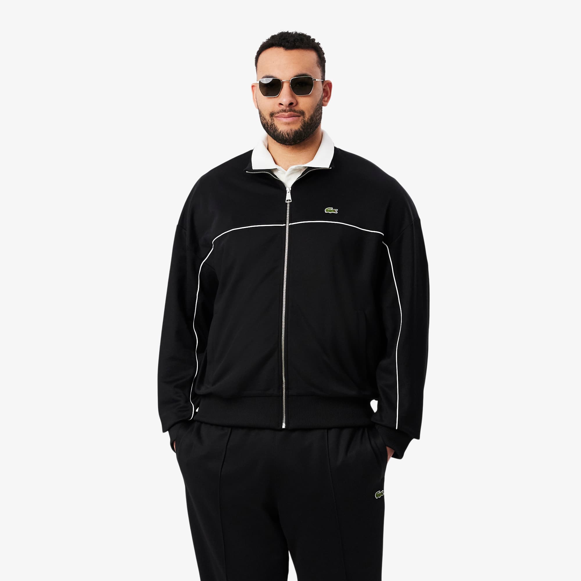 Trim Accent Zipped Sweatshirt - Men's Sweatshirts - New In 2026