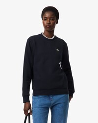 Relaxed Fit Piqu&eacute; Crew Neck Sweatshirt