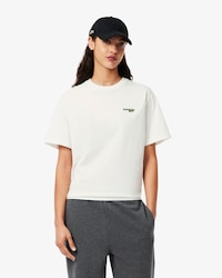 Oversized Short Cut Cotton Logo T-shirt