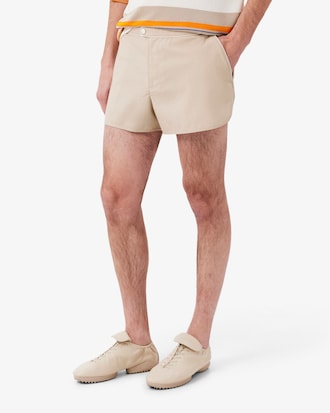 Runway Trim Accent Technical Fabric Shorts