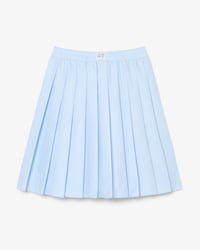 Pleated Petit Piqu&eacute; Effect Midi Skirt