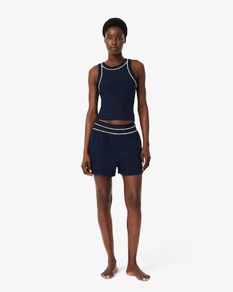 Ribbed Cotton String Briefs