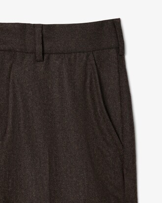 Straight Fit Chevron Wool Pants