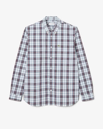 Regular Fit Poplin Plaid Shirt