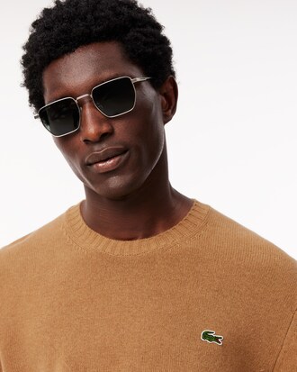 Carded Wool Crew Neck Sweater