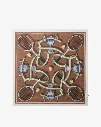 Runway Print Silk Square