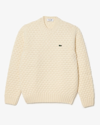 Thick Carded Wool Crew Neck Sweater