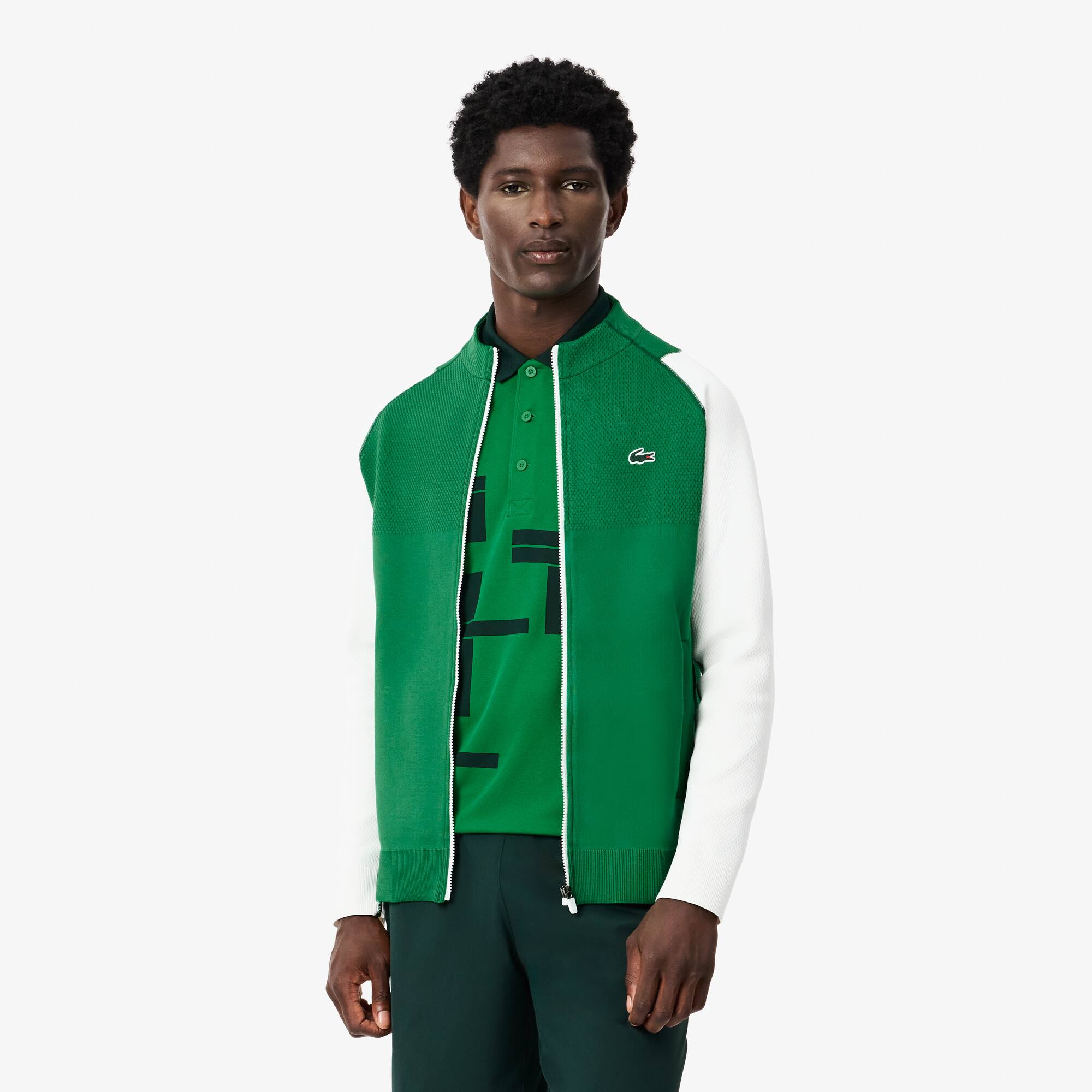 Lacoste Tennis x Novak Djokovic Jacquard Jacket Men s Sweatshirts New In 2024 Lacoste