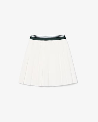 Oxford Cotton Pleated Skirt