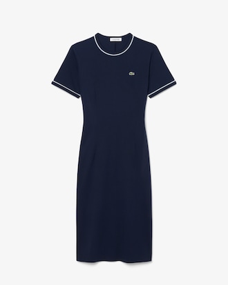 Trim Accent Jersey T-shirt Dress