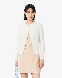 Striped Cable Knit Cardigan
