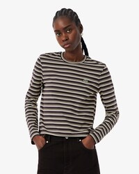 Long Sleeved Striped Jersey T-shirt