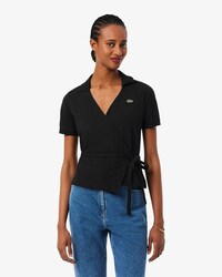 Stretch Mini Piqu&eacute; Wrap Polo Shirt