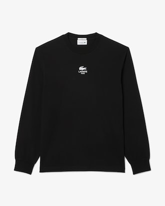 Long Sleeved Lacoste Print T-shirt