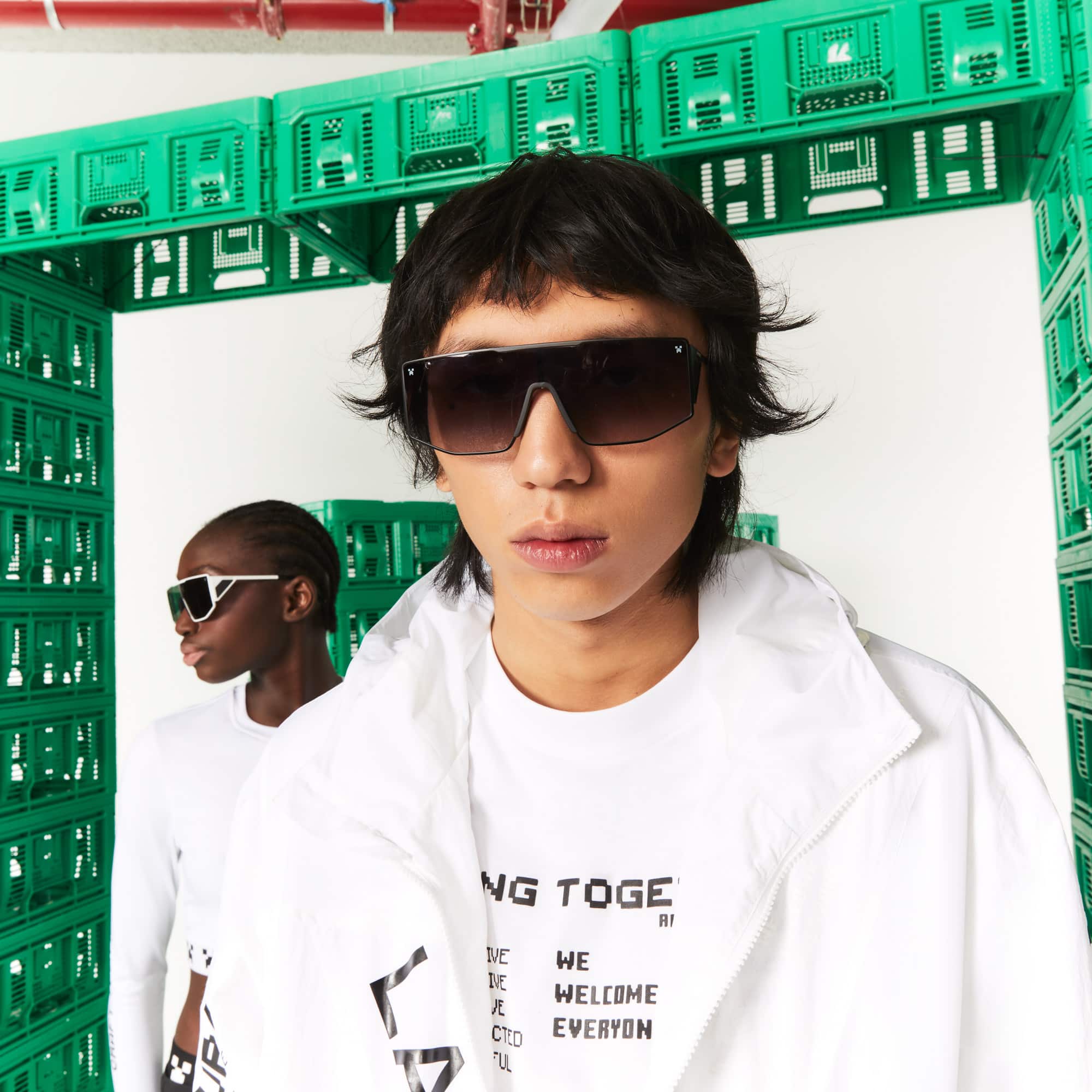 Lacoste Unisex Metal Shield Lacoste x Minecraft Sunglasses 0886895557641