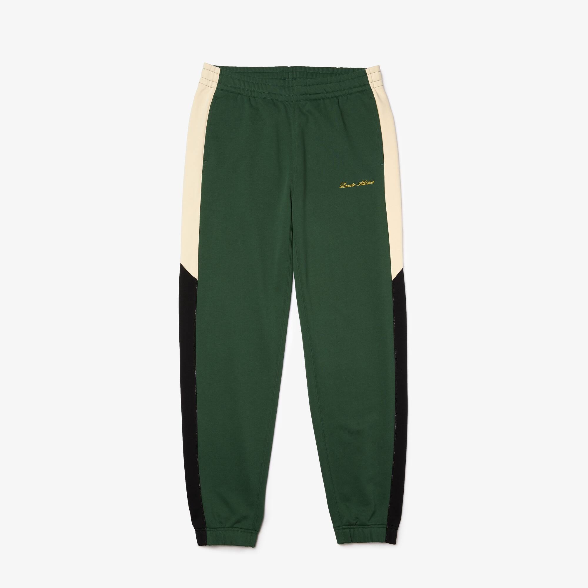 Lacoste Men’s Lacoste LIVE Golden Embroidery Bicolour Tracksuit Pants. 1
