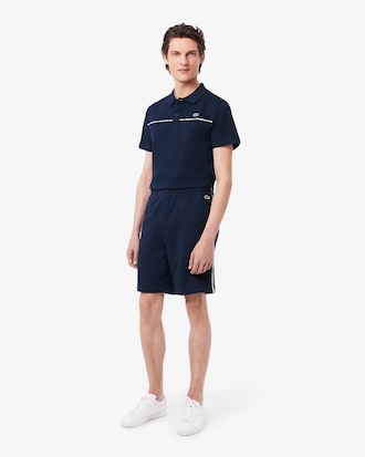Logo Trim Cotton Fleece Shorts