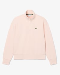 High Neck Zipped Piqu&eacute; Sweatshirt