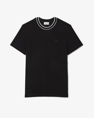 Stretch Piqu&eacute; Stripe Collar T-shirt