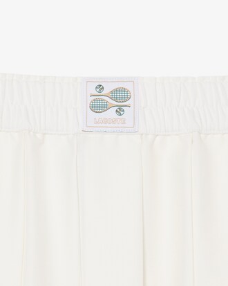 Pleated Petit Piqu&eacute; Effect Midi Skirt