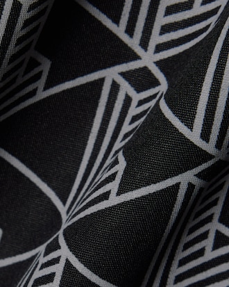 Monogram Print Poplin Pajama Shorts