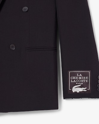 Runway Double Breasted Wool Twill Blazer