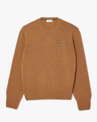 Carded Wool Crew Neck Sweater