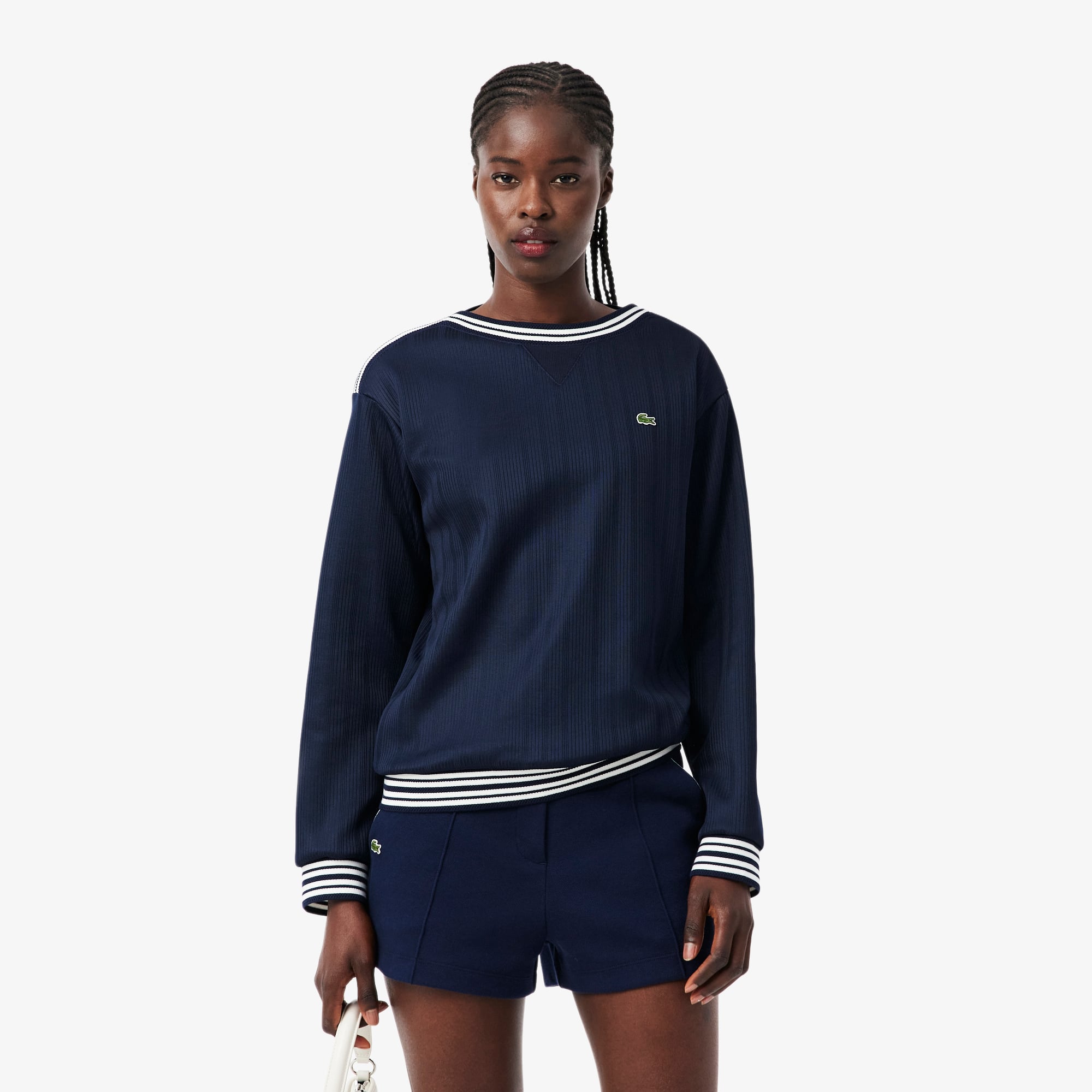 French Made Boat Neck Sweatshirt - undefined - New In 2026 | Lacoste
