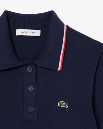 Cropped 3D Seamless Stretch Cotton Polo Shirt