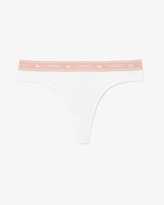 Logo Waist Stretch Cotton String Briefs