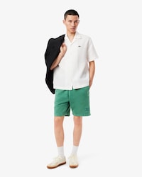 Washed Effect Cotton Fleece Shorts