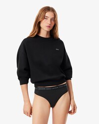 Scallop Waist Microfiber String Briefs
