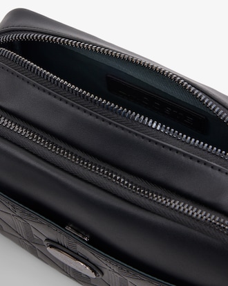 Vertical Leather Monogram Satchel