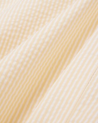 Mid Length Striped Textured Swim Trunks