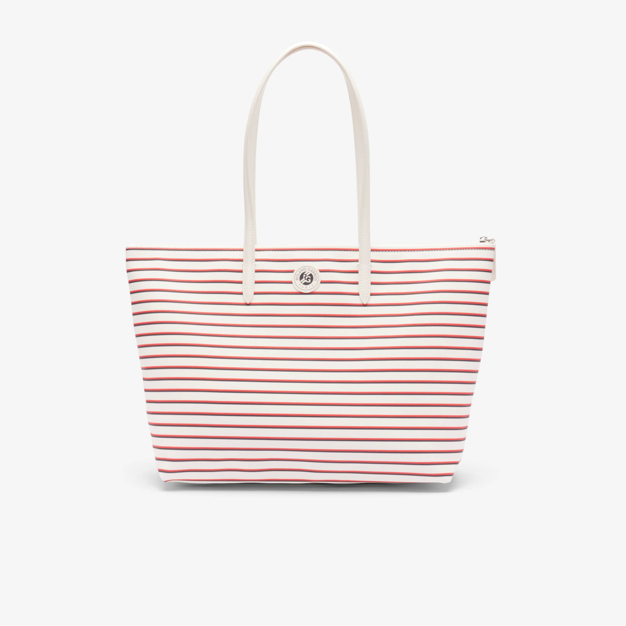 ★LACOSTE★ Women's Roland Garros Large Shopper Bag Red Stri Lacoste x Roland-Garros Shopping bag - Ecru | Roland-Garros