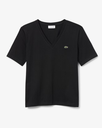 Relaxed Fit Soft Cotton V Neck T-shirt