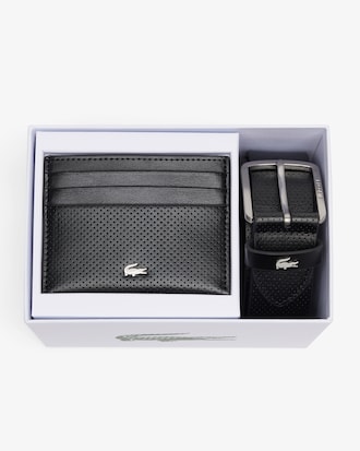 Leather Belt/Card Holder Gift Set