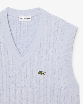 Cable Knit Cotton Sweater Vest