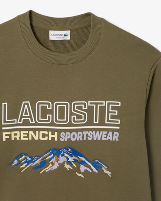 Embroidered Motif Fleece Sweatshirt