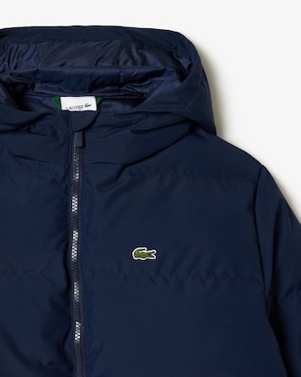 Embroidered Crocodile Hooded Puffed Jacket