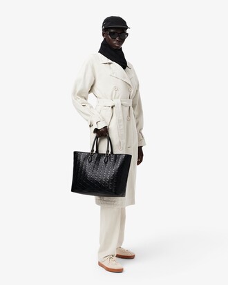 Maheki Embossed Leather Tote