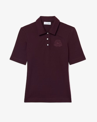 Slim Fit Embroidery Accent Stretch Piqu&eacute; Polo Shirt