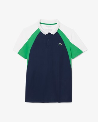 Colour-Block Printed Tennis Polo Shirt