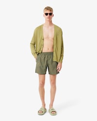 Mid Length Print Swim Trunks