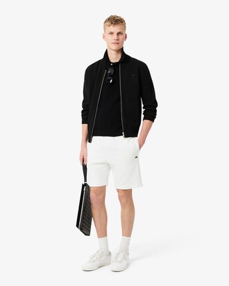Regular Fit Logo Stripe Fleece Shorts