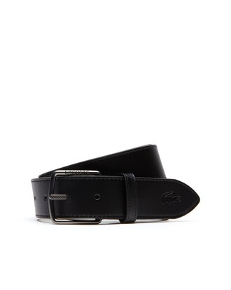 Men's Lacoste Engraved Tongue Buckle Leather Belt