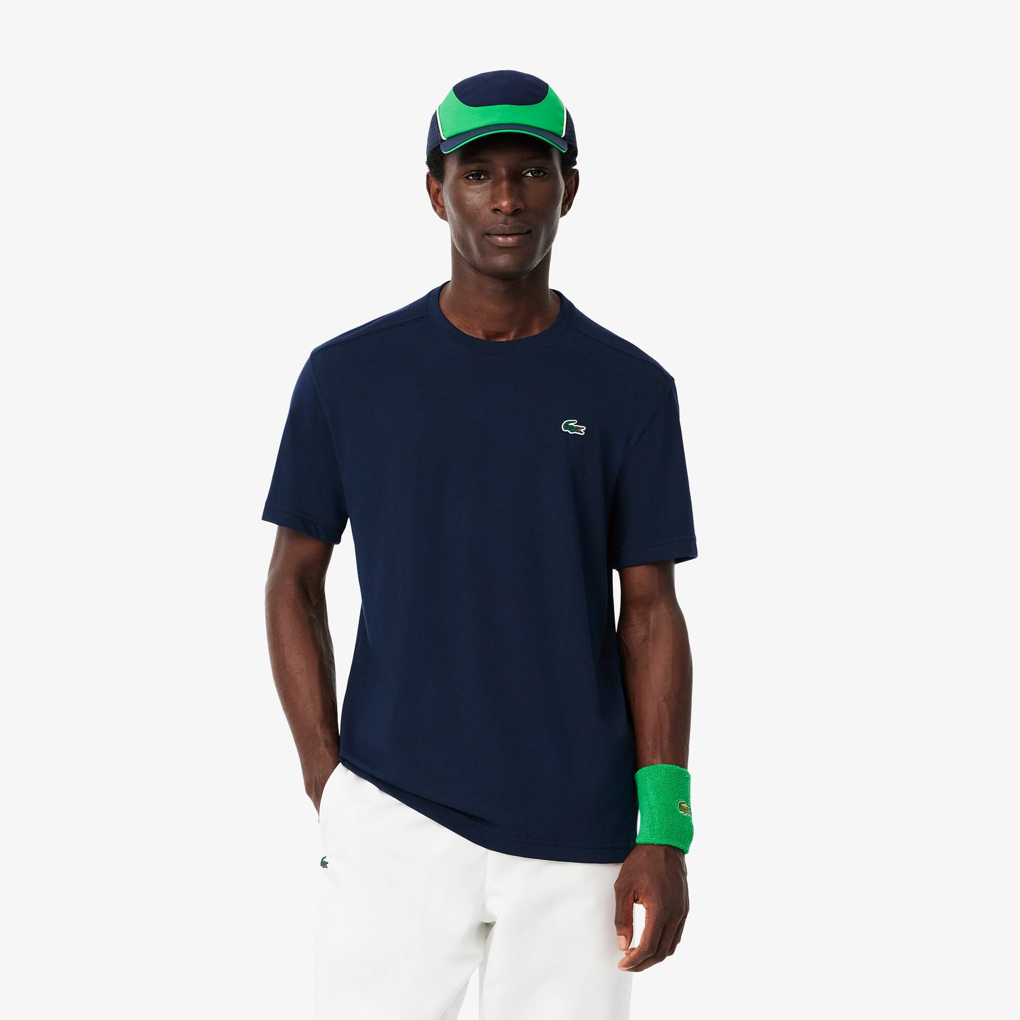 【関税込み】Lacoste ブルー Ultra-Dry Tシャツ Lacoste Blue Ultra Dry Colorblock Tennis T-shirt Lacoste