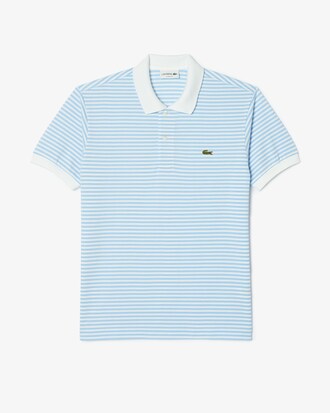 Classic Fit L.12.12 Striped Petit Piqu&eacute; Polo Shirt
