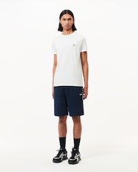 Regular Fit Logo Stripe Fleece Shorts